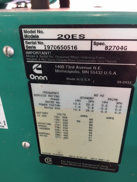 Good Used Ford LRG-4312-6007 13KW  Generator Set Item-15717 7