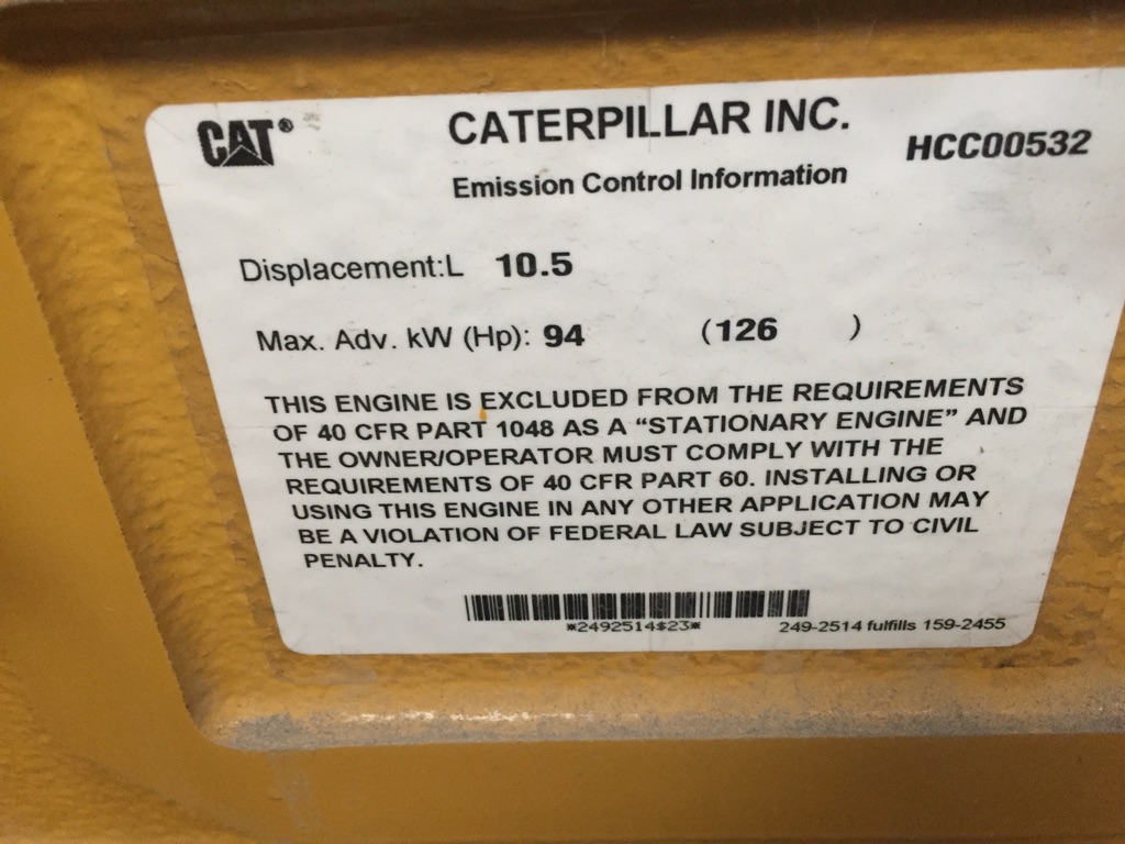 New Caterpillar G3306 85KW  Generator Set Item-14288 1