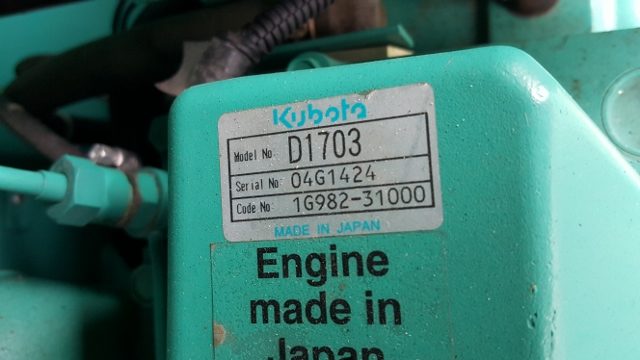 Like New Kubota D1703 15KW  Generator Set Item-14936 0