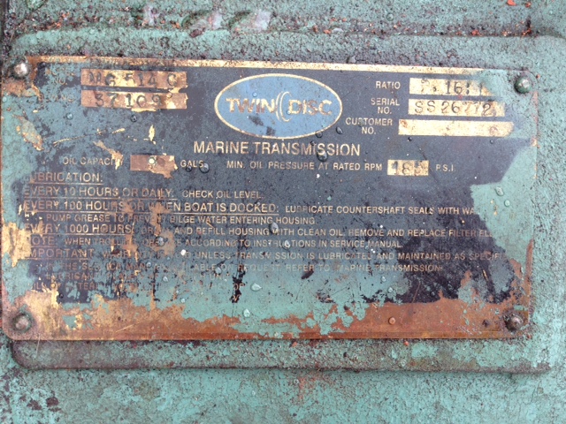 Twin Disc MG514B 5.16  Marine Transmission Item-15015 4