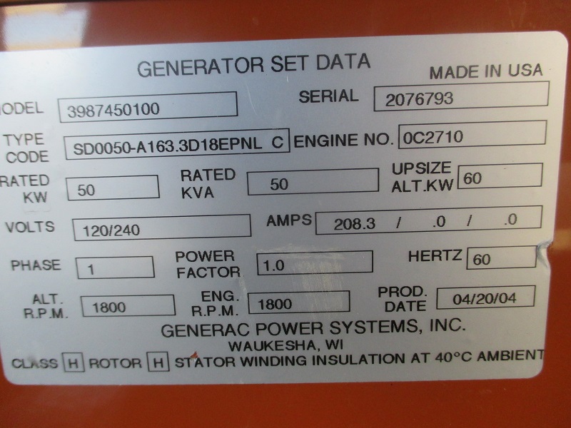 Good Used Daewoo PO34TI 50KW  Generator Set Item-15067 1