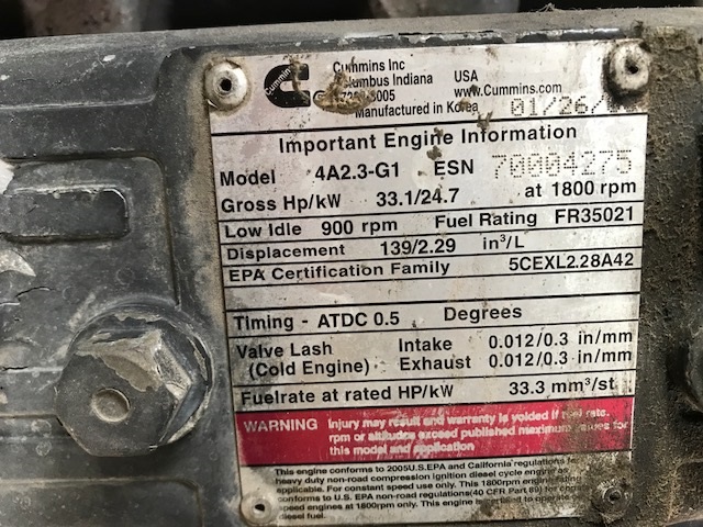 Good Used Cummins 4A2.3-G1 20KW  Generator Set Item-15719 3
