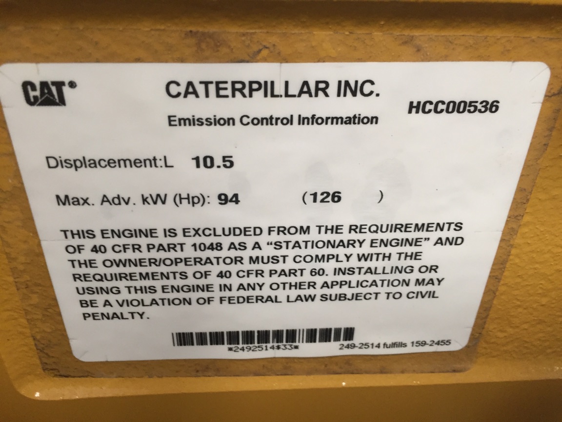 New Caterpillar G3306 85KW  Generator Set Item-14289 2