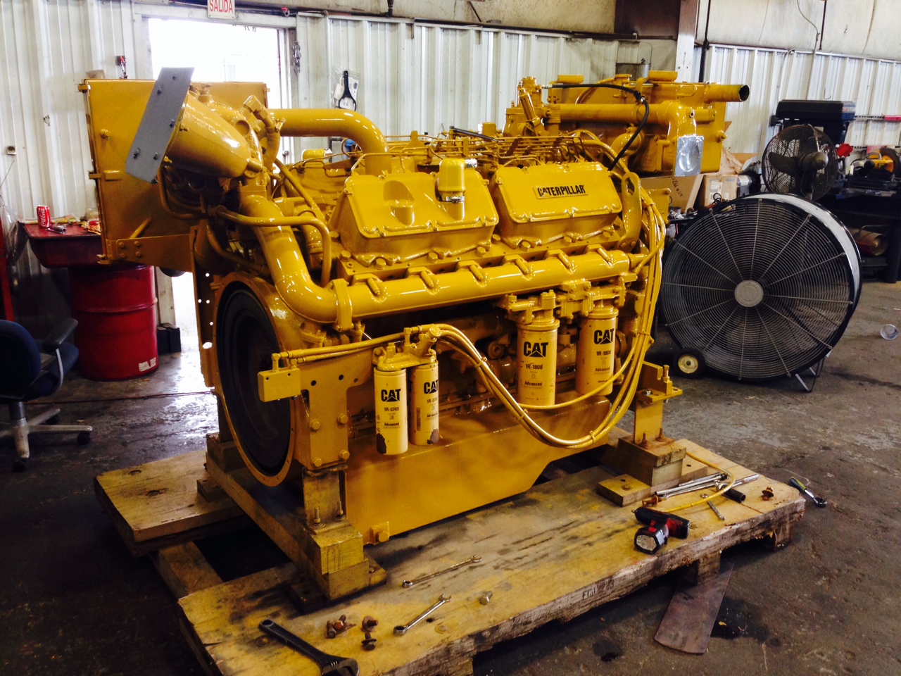 Low Hour Caterpillar 3412 DIT 540HP Diesel  Marine Engine Item-14492 3