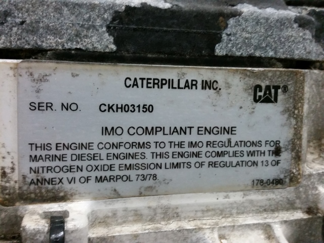 Low Hour Caterpillar C18 1000HP Diesel  Marine Engine Item-14750 0