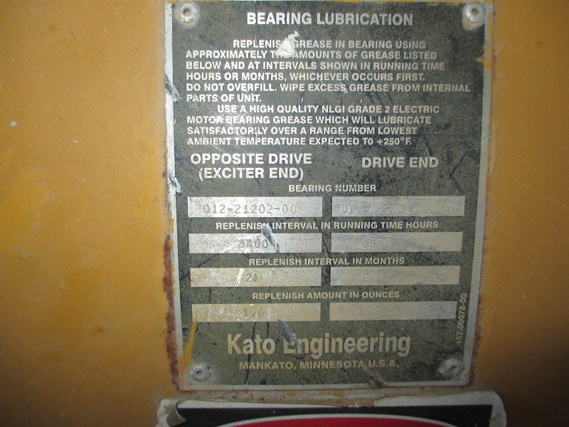 Rebuilt Kato 1030KW  Generator End Item-15046 2