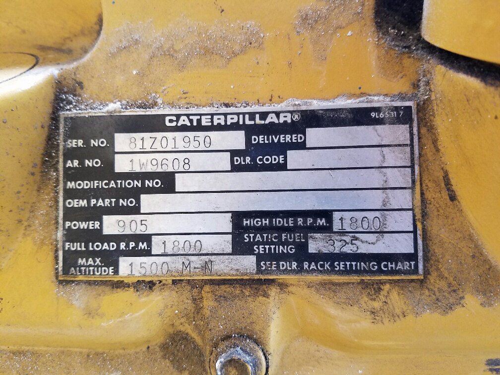 Low Hour Caterpillar 3412 DITA 620KW  Generator Set Item-15173 2