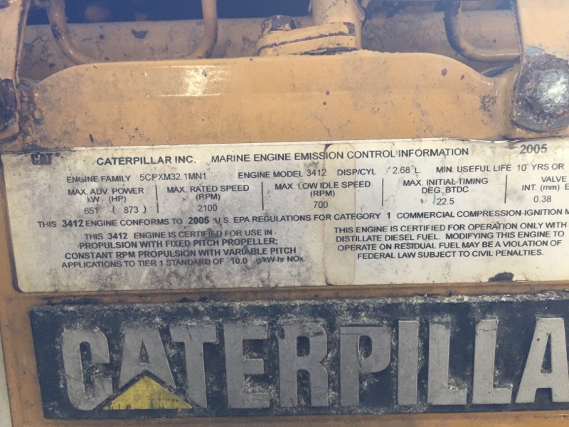 Good Used Caterpillar 3412D DITTA 750HP Diesel  Marine Engine Item-15193 7