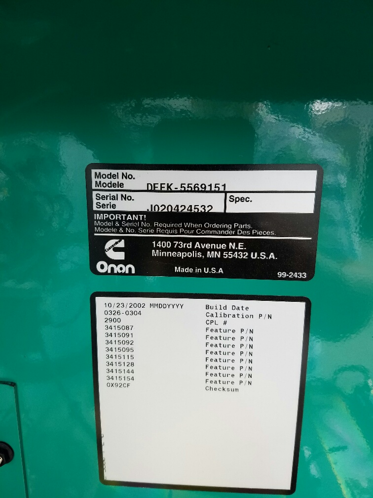 Low Hour Cummins QSX15-G9 500KW  Generator Set Item-15311 6