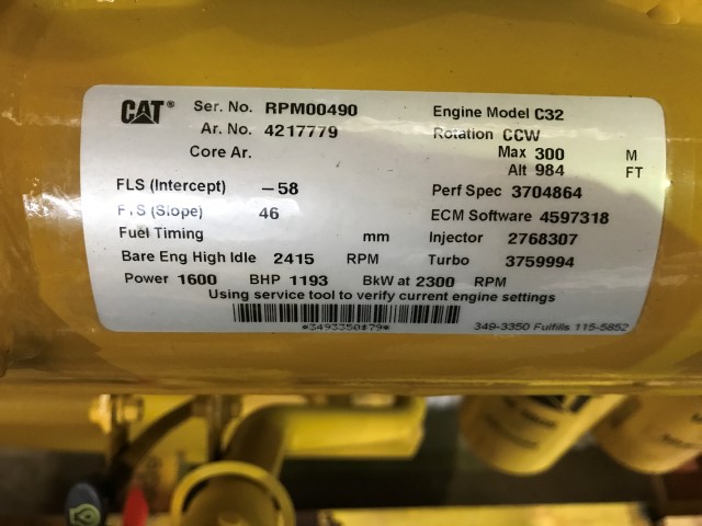 New Surplus Caterpillar C32 ACERT 1600HP Diesel  Marine Engine Item-15437 4