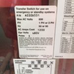 Like New Onan OTPCE-1212724 1200 Amp  Transfer Switch Item-15691 4