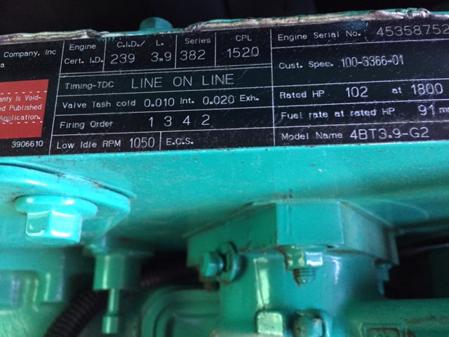 Good Used Cummins 4BT3.9-G2 60KW  Generator Set Item-15821 7