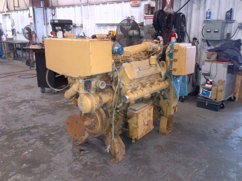 High Hour Runner Caterpillar 3408B 357HP Diesel  Marine Engine Item-14700 1
