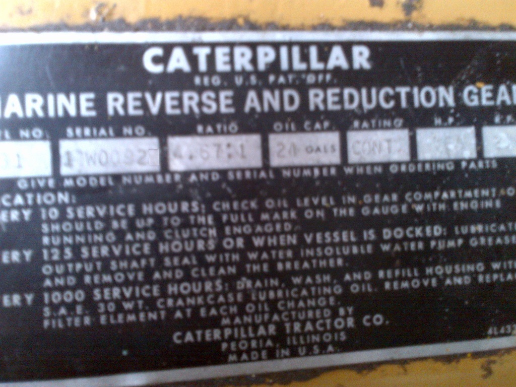 Caterpillar 7231 4.67  Marine Transmission Item-14772 3