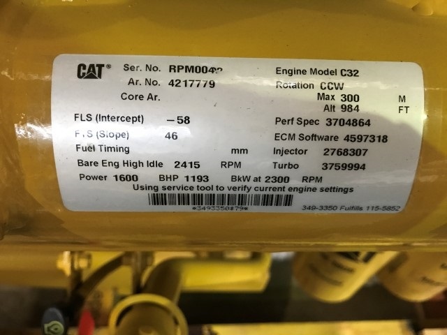 New Surplus Caterpillar C32 ACERT 1600HP Diesel  Marine Engine Item-15436 4