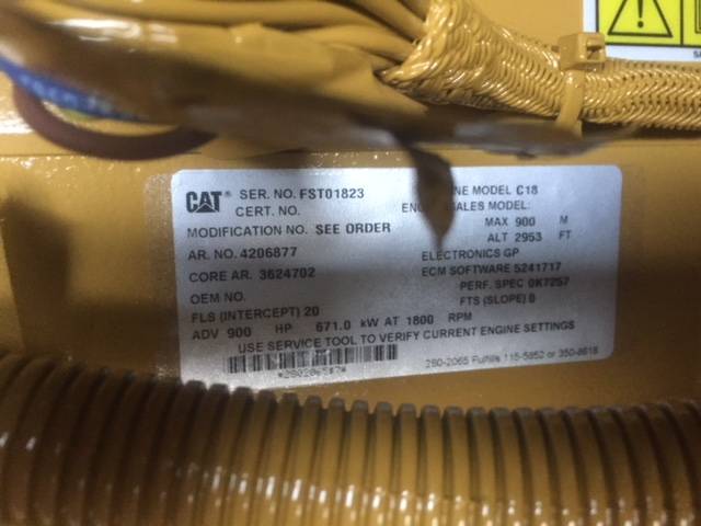 New Caterpillar C18 600KW  Generator Set Item-15881 15
