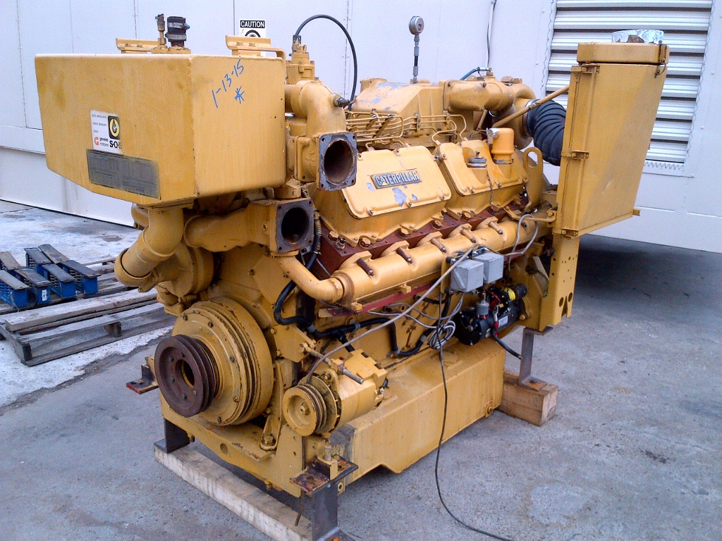 High Hour Runner Caterpillar 3412C DITA 671HP Diesel  Marine Engine Item-14744 2