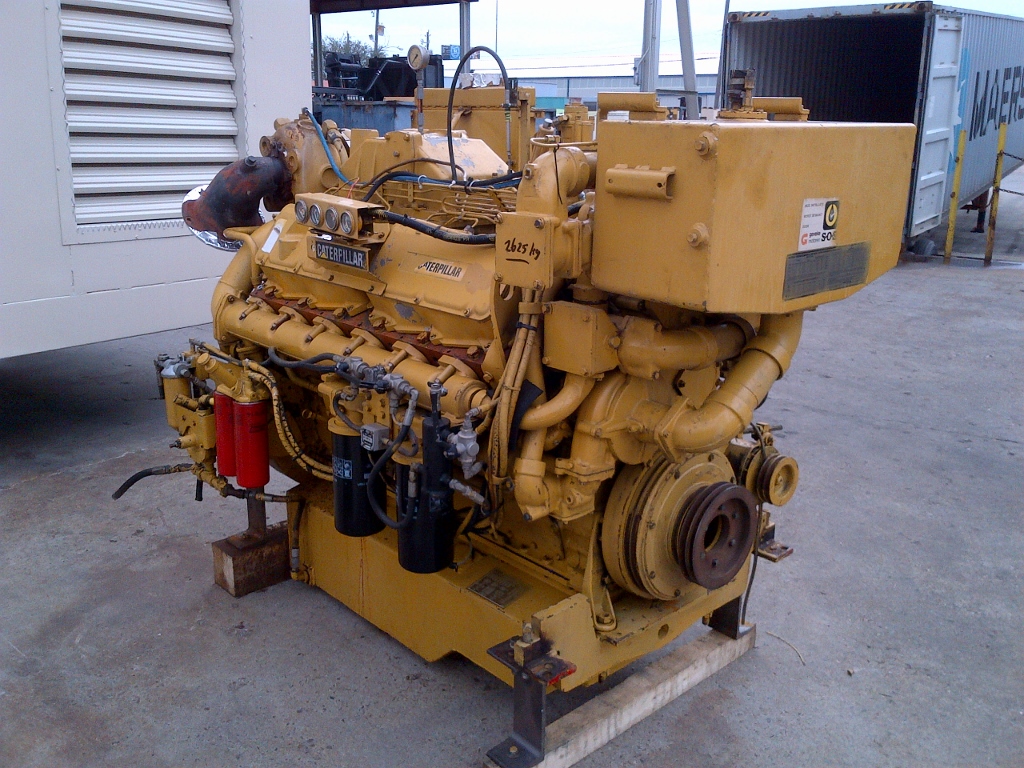 High Hour Runner Caterpillar 3412C DITA 671HP Diesel  Marine Engine Item-14744 3
