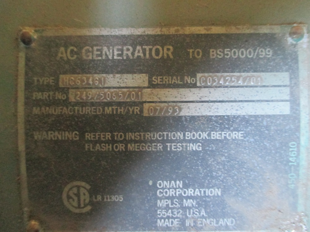 Low Hour Cummins KTA38-G1 750KW  Generator Set Item-14902 7