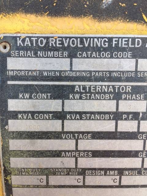 Core Kato 800KW  Generator End Item-15622 7