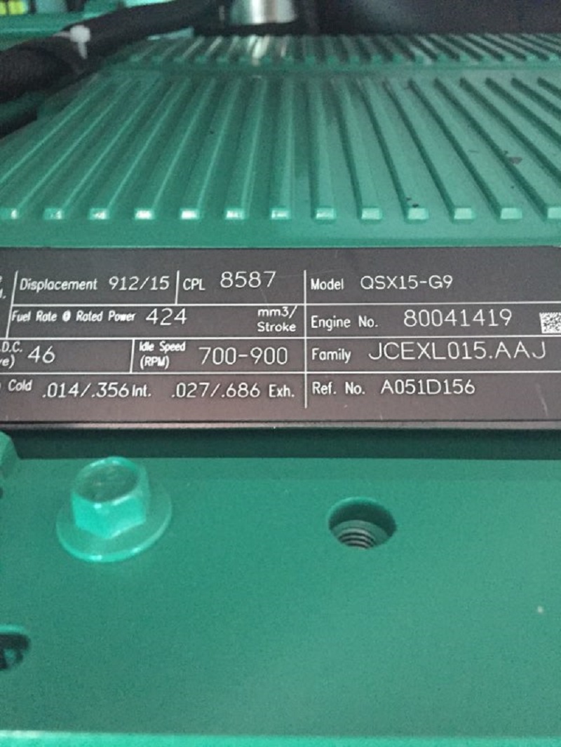 New Cummins QSX15-G9 500KW  Generator Set Item-15862 8