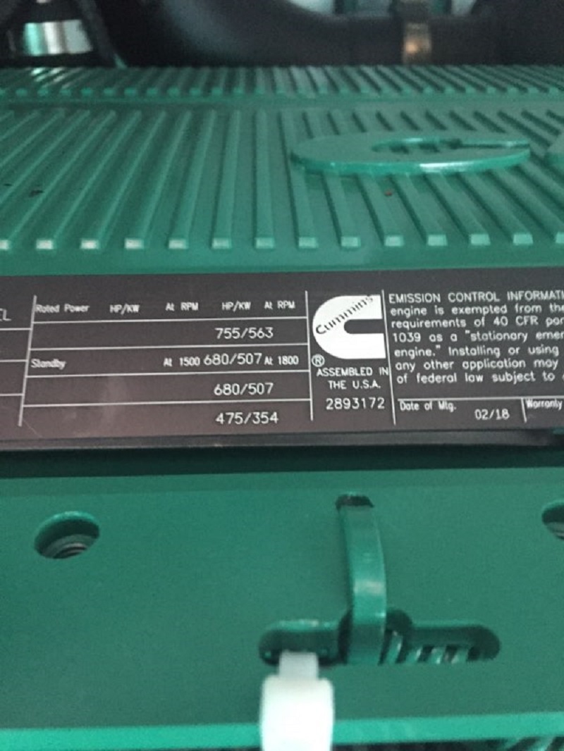 New Cummins QSX15-G9 500KW  Generator Set Item-15862 7