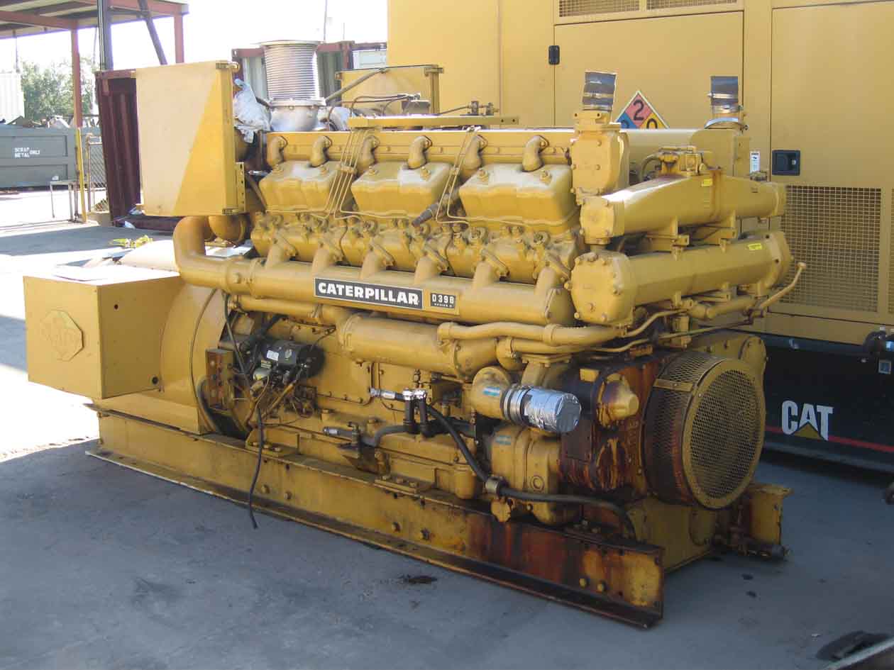 Low Hour Caterpillar D398 600KW  Generator Set Item-09948 2