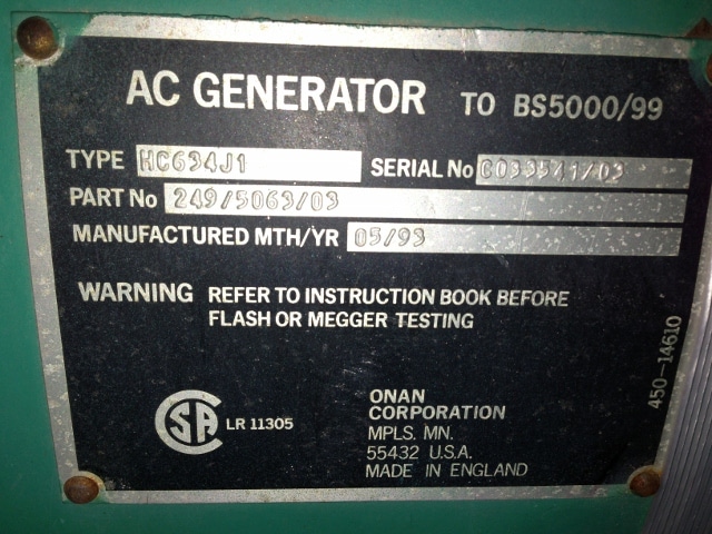 Low Hour Newage 800KW  Generator End Item-13976 1