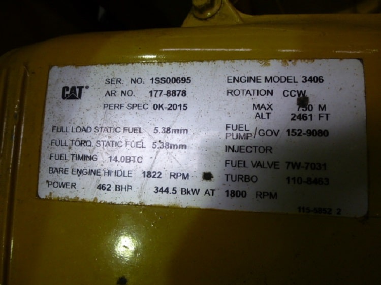 Good Used Caterpillar 3406DITA 320KW  Generator Set Item-14423 0