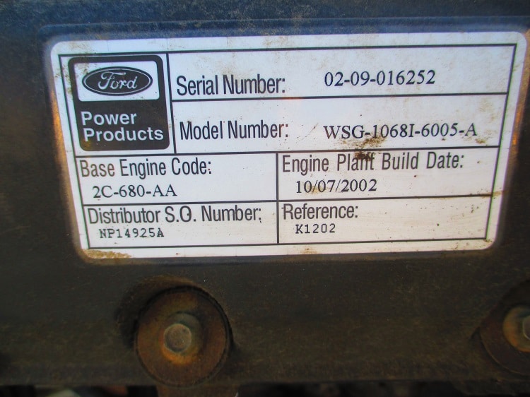 Low Hour Ford WSG-1068 100KW  Generator Set Item-14444 1