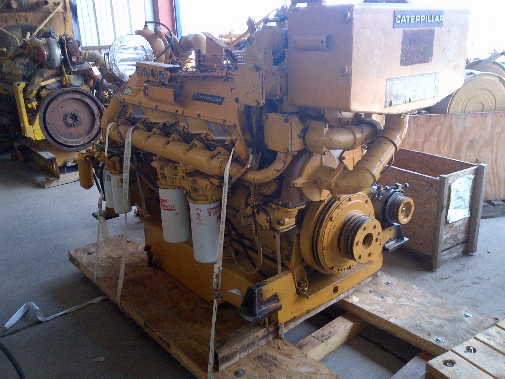 High Hour Runner Caterpillar 3412 DIT 540HP Diesel  Marine Engine Item-14603 2