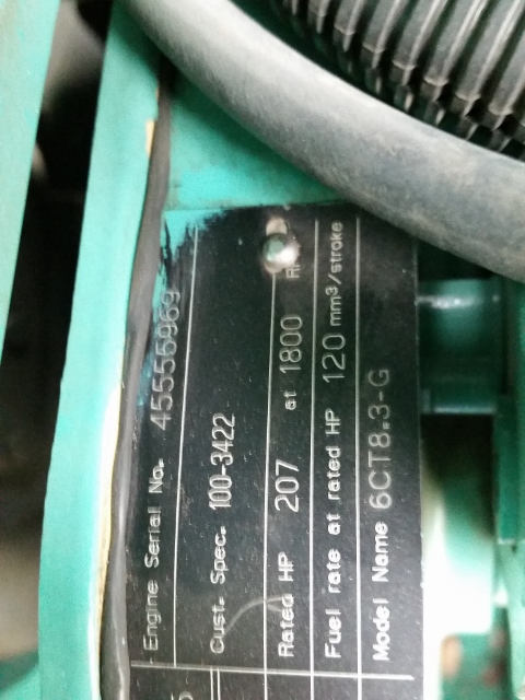Low Hour Cummins 6CT8.3-G 125KW  Generator Set Item-14774 7