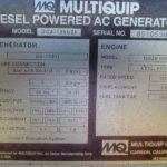 Good Used Isuzu 4HK1X 100KW  Generator Set Item-14815 4
