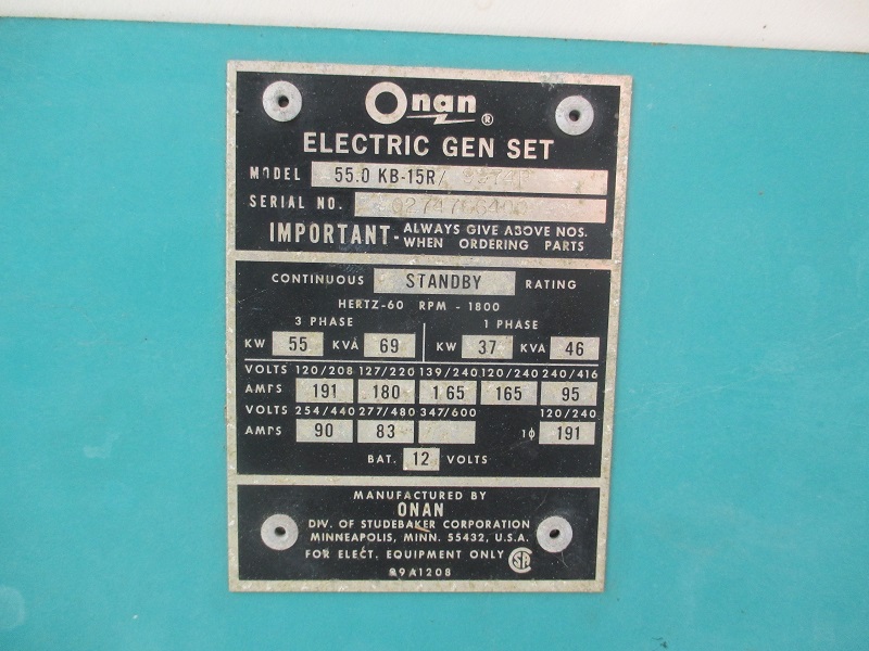 Good Used International V401 55KW  Generator Set Item-14916 3