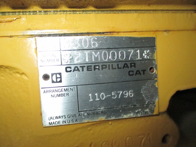 Good Used Caterpillar 3306 DITA 250KW  Generator Set Item-15129 3
