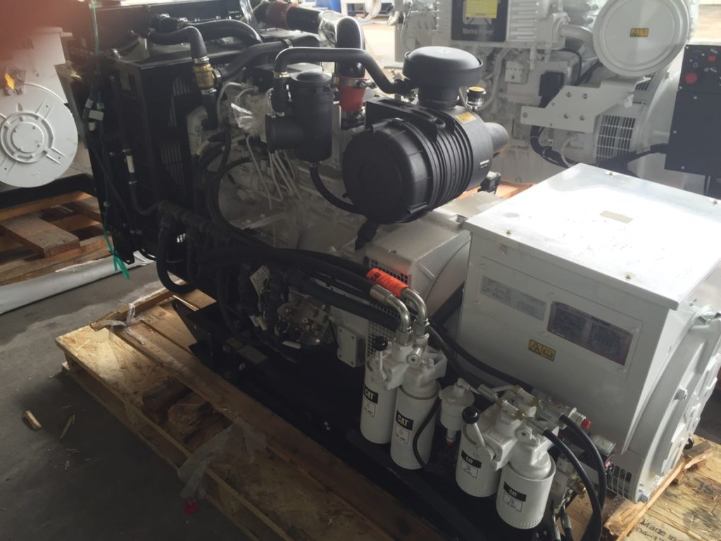 New Surplus Caterpillar C4.4 Marine 99KW  Generator Set Item-15155 1