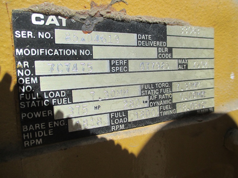 Low Hour Caterpillar 3306B DI 250KW  Generator Set Item-15245 2