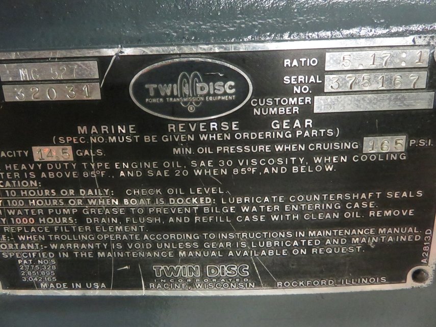 Twin Disc MG527 5.17  Marine Transmission Item-15327 4