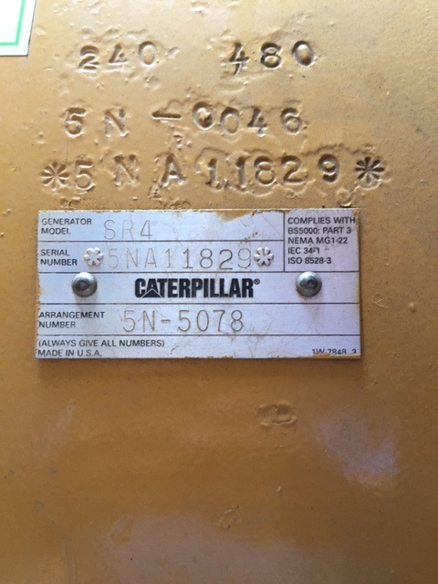 Like New Caterpillar G3412TA 480KW  Generator Set Item-15355 7