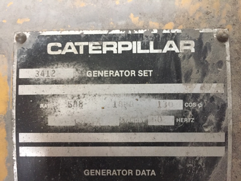 Low Hour Caterpillar 500KW  Generator End Item-15388 5