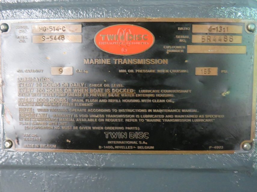 Twin Disc MG514C 4.13  Marine Transmission Item-15416 4