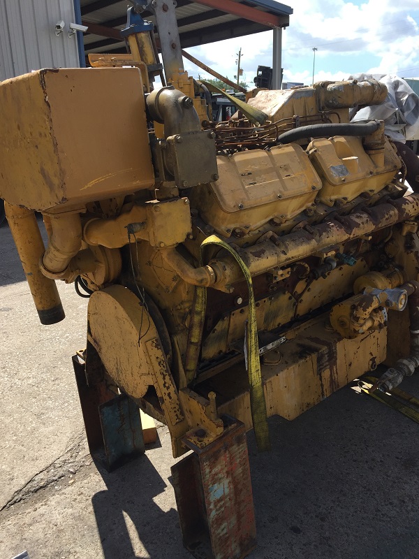 High Hour Runner Caterpillar 3412 DITA 624HP Diesel  Marine Engine Item-15668 3