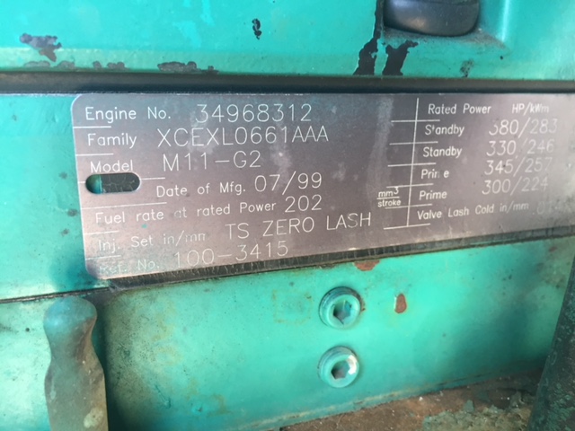 Good Used Cummins M11-G2 250KW  Generator Set Item-16044 17