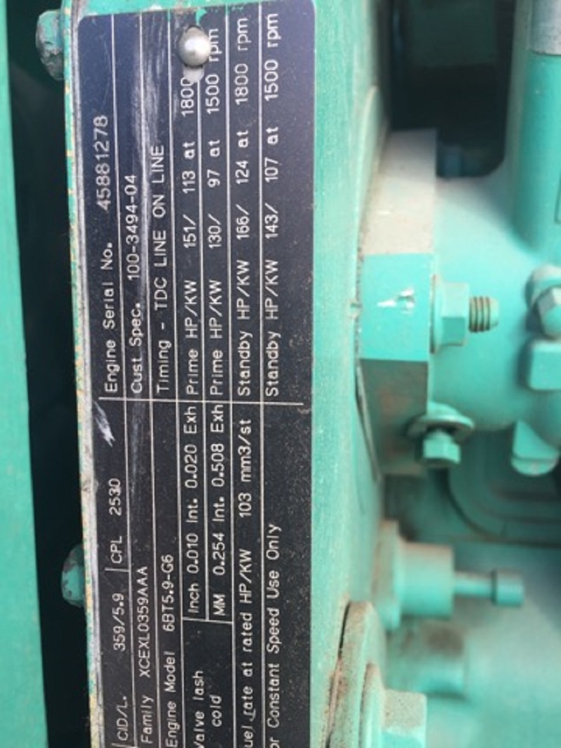 Good Used Cummins 6BT5.9-G6 100KW  Generator Set Item-16041 7