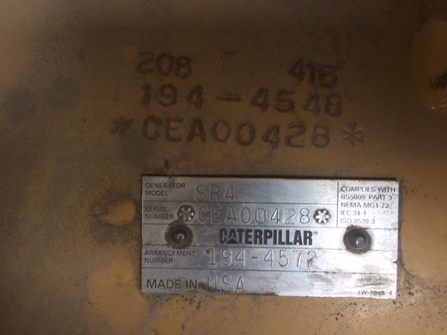 Low Hour Caterpillar 3456 DITA 400KW  Generator Set Item-16049 17