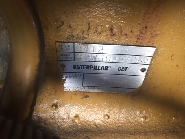 Low Hour Caterpillar 3412 DITA 750KW  Generator Set Item-16215 12