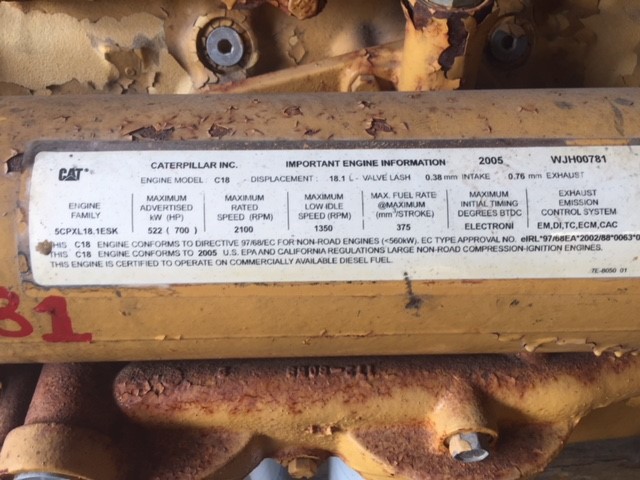 Good Used Caterpillar C18 575HP Diesel  Engine Item-16200 6
