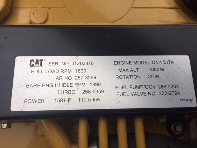 Like New Caterpillar C4.4 DITA 99KW  Generator Set Item-16242 11
