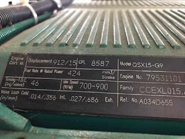 New Surplus Cummins QSX15-G9 450KW  Generator Set Item-16237 14
