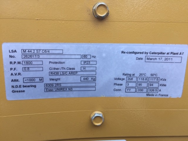 New Surplus Caterpillar C4.4 DITA 99KW  Generator Set Item-16243 15
